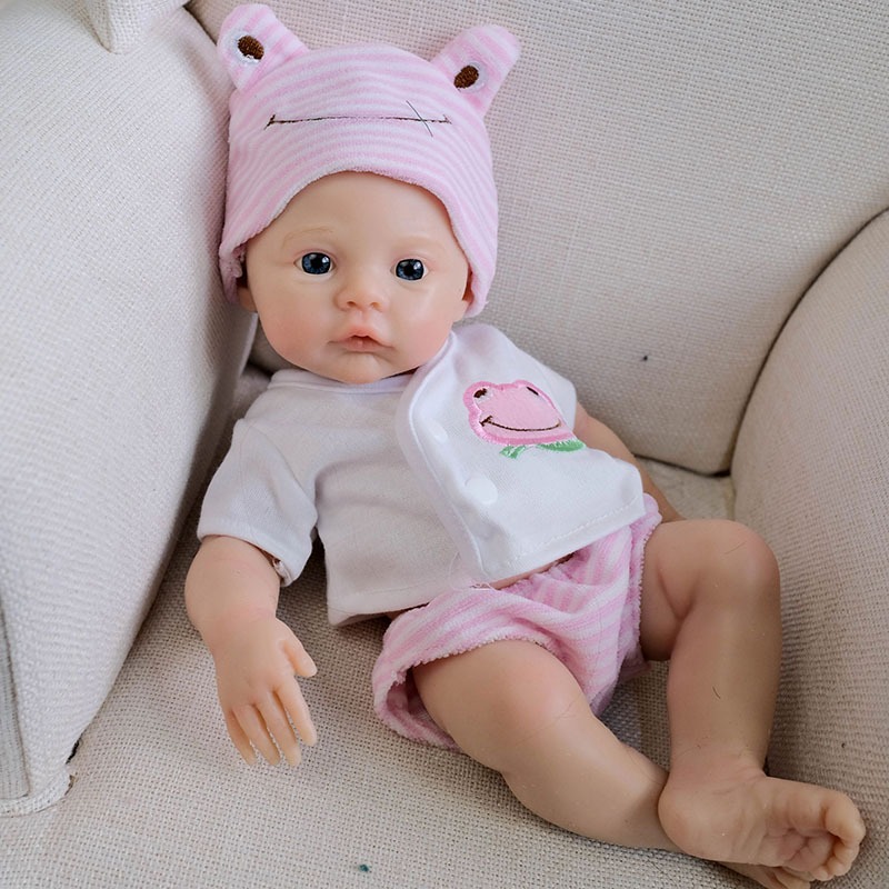 12inch Meadow Soft Solid Silicone Baby Doll Super Soft Flexible Elastic Squish Reborn Baby Dolls Muñ