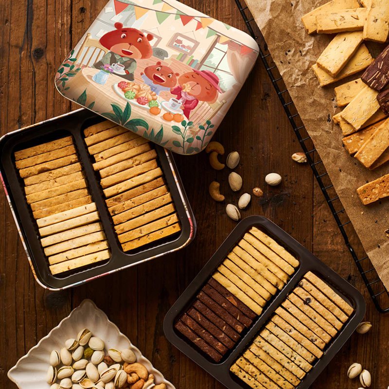 YOLA BEAR Bawei Nut Cookies Pistachio Cashew Nuts Macadamia Nuts เมล็ดวอลนัท ฯลฯ 460g