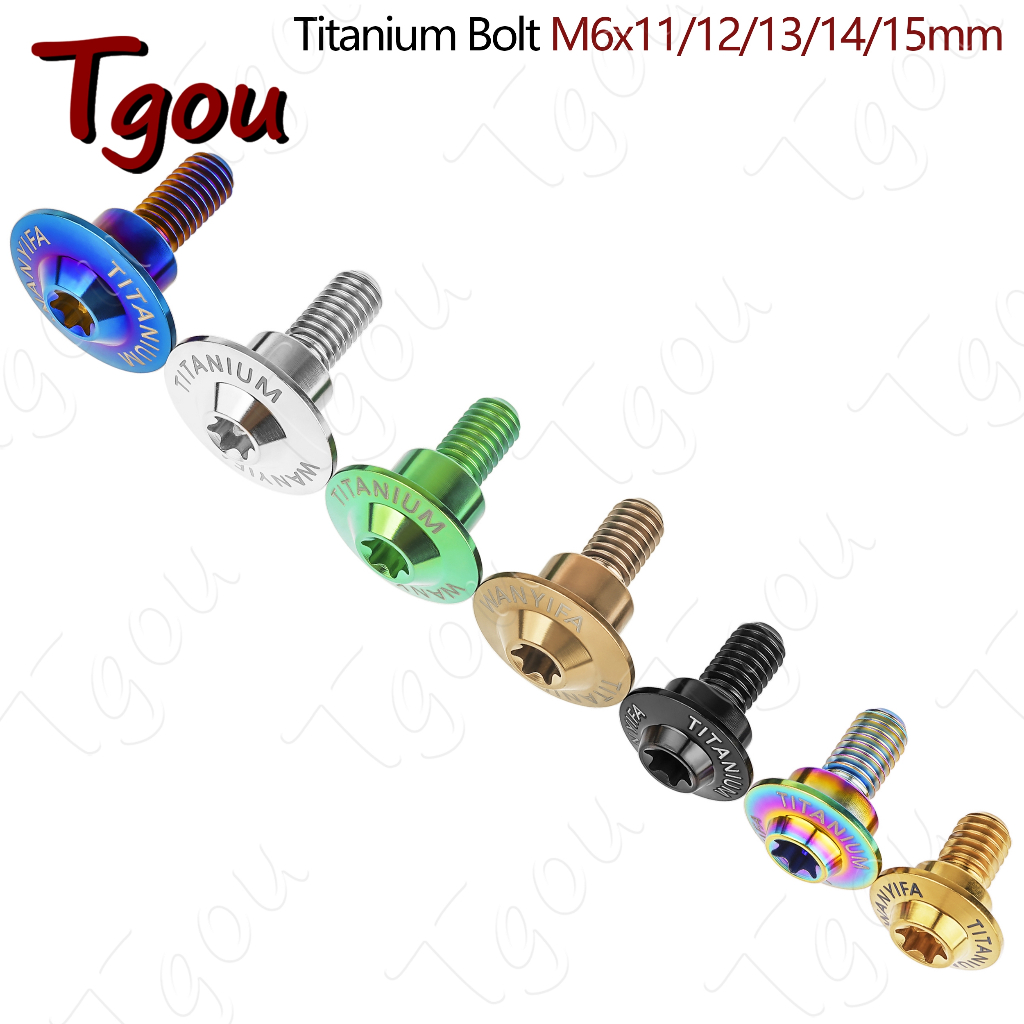 Tgou ไทเทเนียมอัลลอยด์ bolt M6x11-22 มม.หลายขนาด Torx หัว step สกรูใช้สําหรับรถจักรยานยนต์ไฟฟ้าด้านข้างแผ่นแผ่นดิสก์