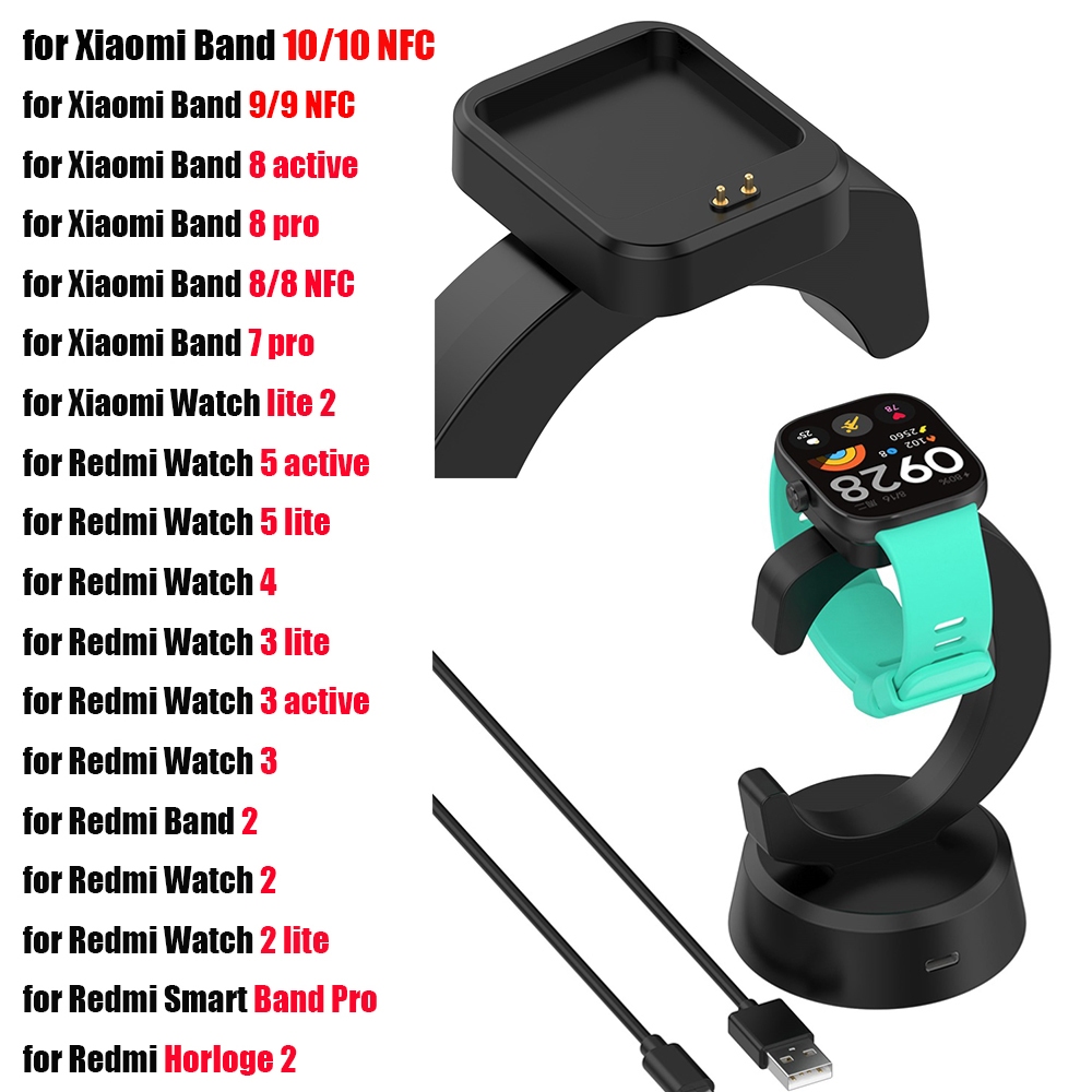 Stand Charger สําหรับ Redmi Watch 6 5 4 แท่นชาร์จสําหรับ Xiaomi Mi Band 10 9 8 7 Pro ผู้ถือ Cradle
