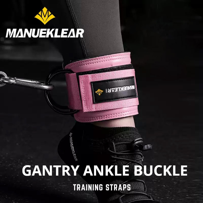 Heavy Duty Ankle Cuffs 1 คู่ - Double D-Ring ปรับสายรัดสําหรับสายเครื่องขาออกกําลังกาย, Glute Traini