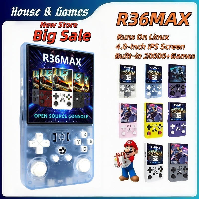 R36MAX Handheld retro game console game console Gift for boys