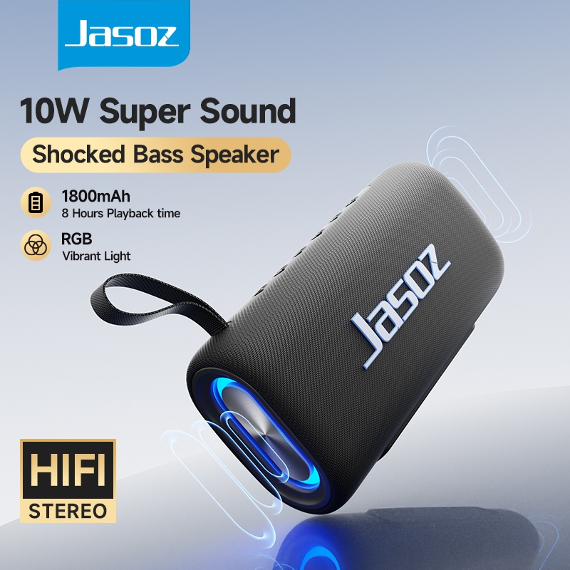 Jasoz JM14 Pro 10W Portable Bluetooth Speaker 10W Super Sound TWS Wireless Speaker With RGB 1800mAh