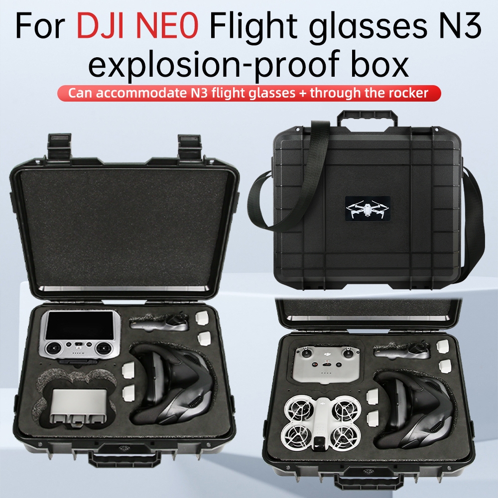 เข้ากันได้กับ DJI Neo กล่องป้องกันการระเบิดแว่นตาเที่ยวบิน N3 กระเป๋าเก็บ DJI Neo อุปกรณ์เสริมแบบพกพากระเป๋าสะพาย