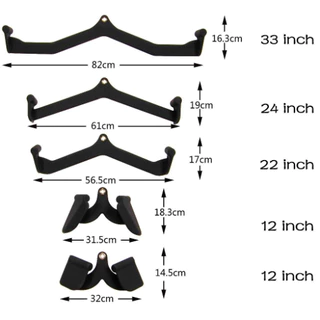 【COD ท้องถิ่น + การจัดส่ง 2 วัน】 5PCS Set Home Gym Fitness Rowing T-Bar, V-Bar, Back Strength Training Handle, Grip The Lower Hand Pull Rod, Press The Exercise Weight Training Kit