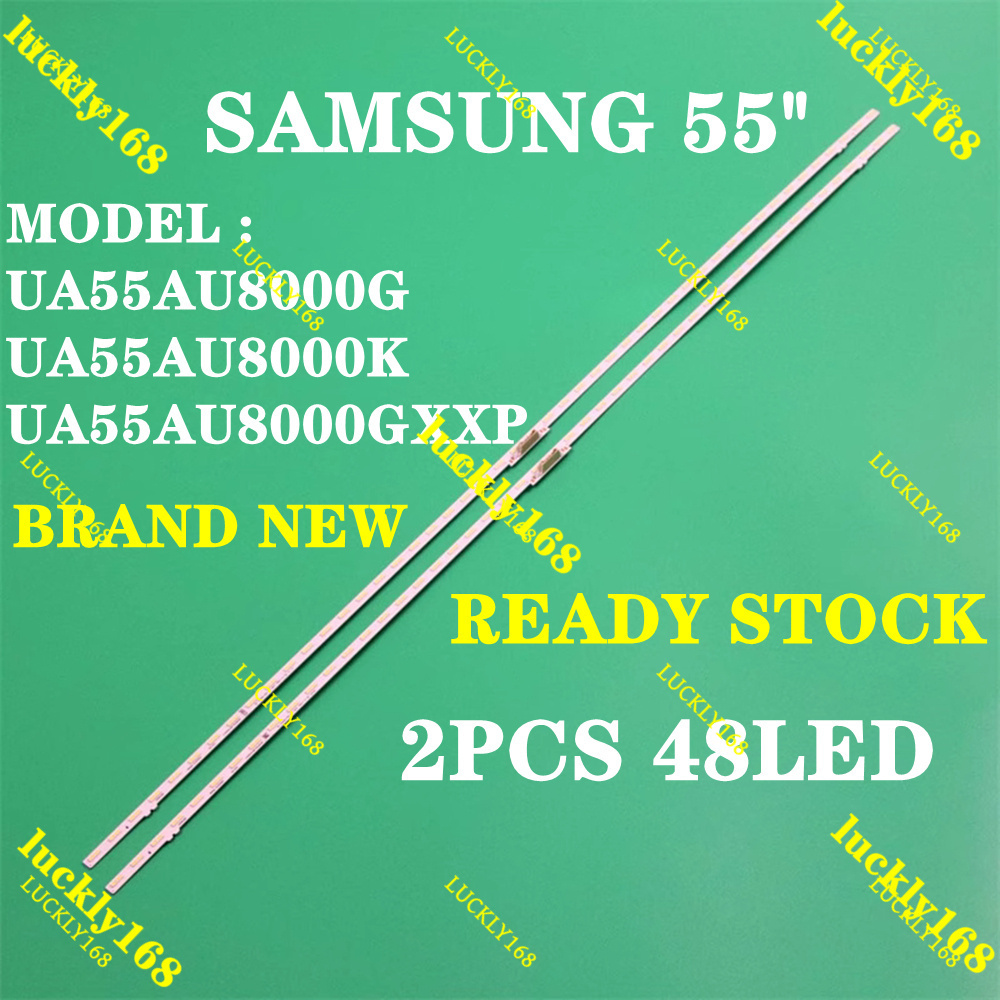 2 ชิ้น/เซ็ต led backlight Strip สําหรับ Samsung UA55AU8000 UA55AU80 UA55AU8800 UA55AU8100 TV Strip L