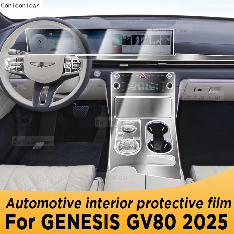 สําหรับ GENESIS GV80 2025 แผงนําทางรถยนต์หน้าจอภายใน TPU ป้องกันฟิล์มสติกเกอร์ป้องกันรอยขีดข่วน
