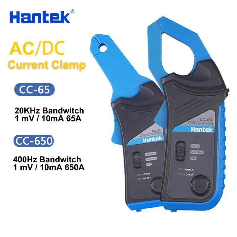Hantek Oscilloscope CC65 CC650 AC/DC Current Clamp Pr obe 20KHz/400Hz แบนด์วิดท์ 1mV/10mA 65A/650A พ