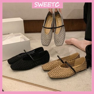 รองเท้าบัลเลต์ทรงสี่เหลี่ยมหัวเหลี่ยมแบบ Mary Jane สำหรับผู้…