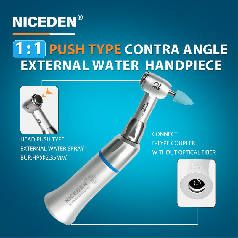 NICEDEN Dental Low-Speed Handpiece Push-Button Type มุม/ตรง
