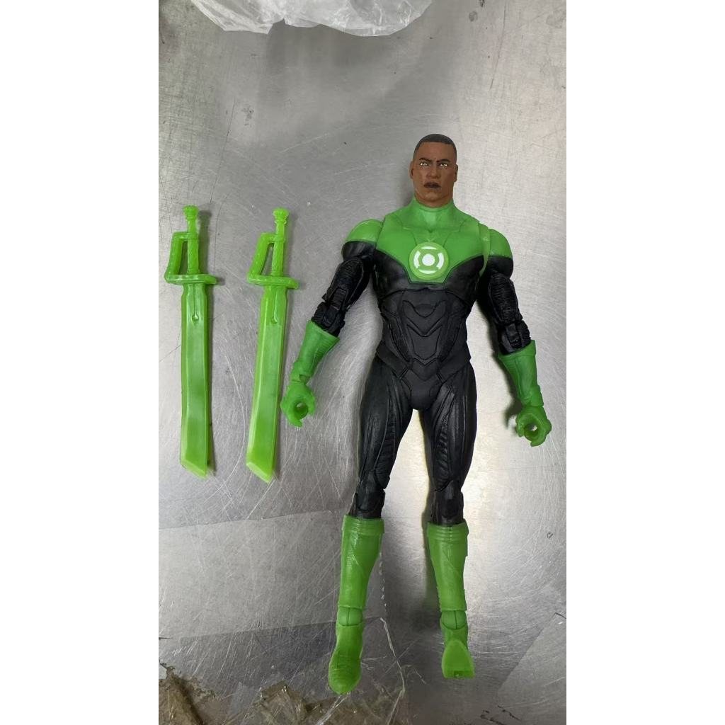 (ไม่มีกล่อง) McFarlane DC Endless Winter Set, Jon Stuart, John Stewart Green Lantern Action Figures