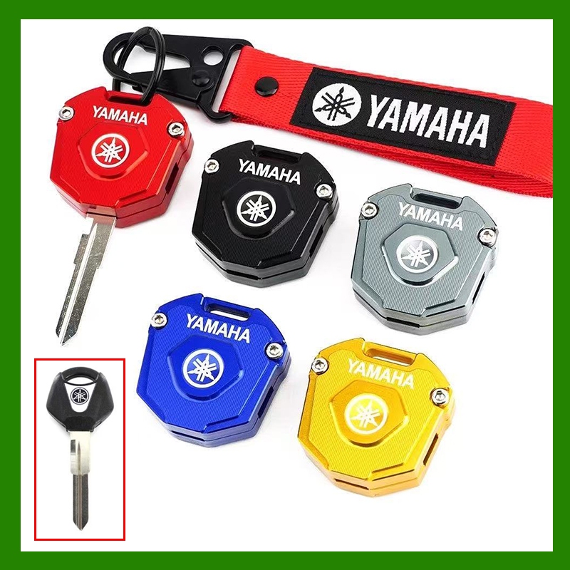 key case เหมาะสําหรับ YAMAHA XSR155/700/900 TRACER700/900GT  SR400 ดัดแปลงอลูมิเนียมอัลลอยด์ฝาครอบกุญแจรถ