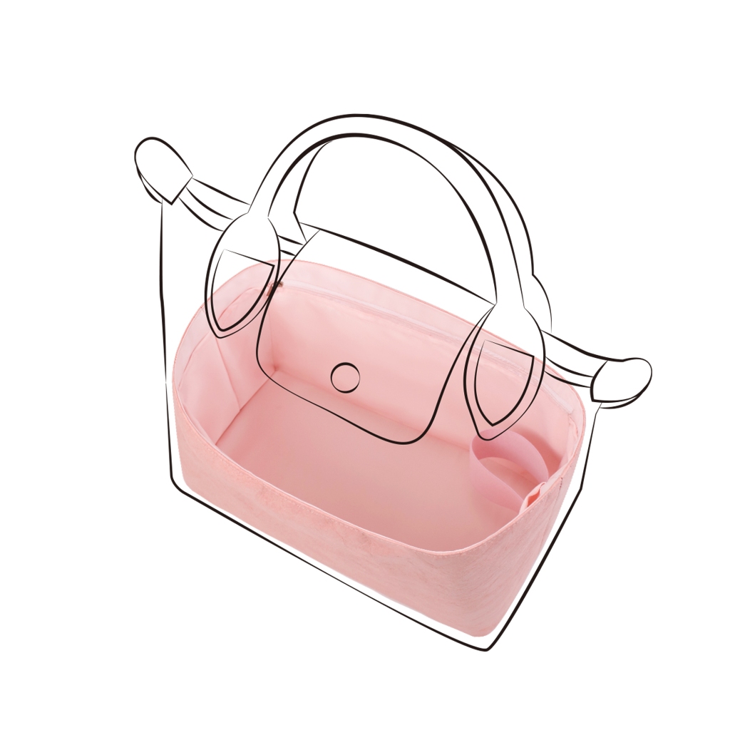 DGAZ Bag Organizer สำหรับ Longchamp LePliage Original/Energy/Xtra Totebag DuPont Paper อินเซิร์ตกระเป๋าในกระเป๋าจาก กระดาษดูปองท์ จัดเก็บเป็นระเบียบ