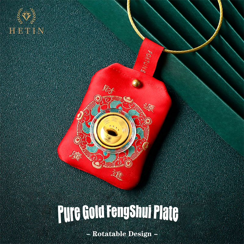 HETIN9999.9 Gold bar Emas coin gold bullion (0.2g)2025 Wealth Attraction Gold Bar Box Set