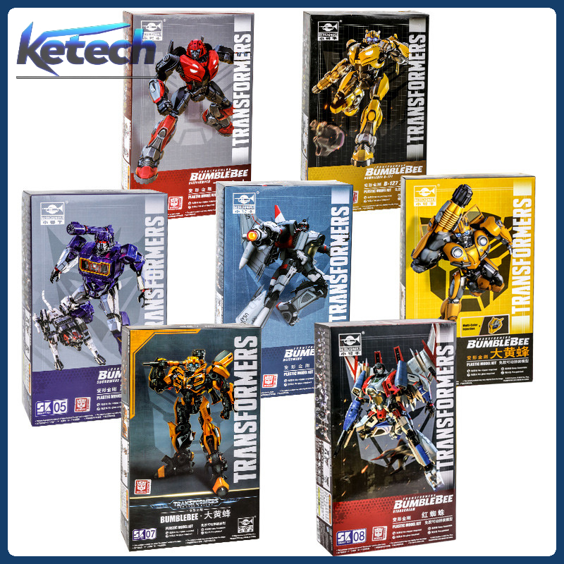 หุ่นยนต์ทรานส์ฟอร์เมอร์ส Bumblebee Optimus Prime Starscream Blitzwing Movie Figure 8-10cm Assembly Model