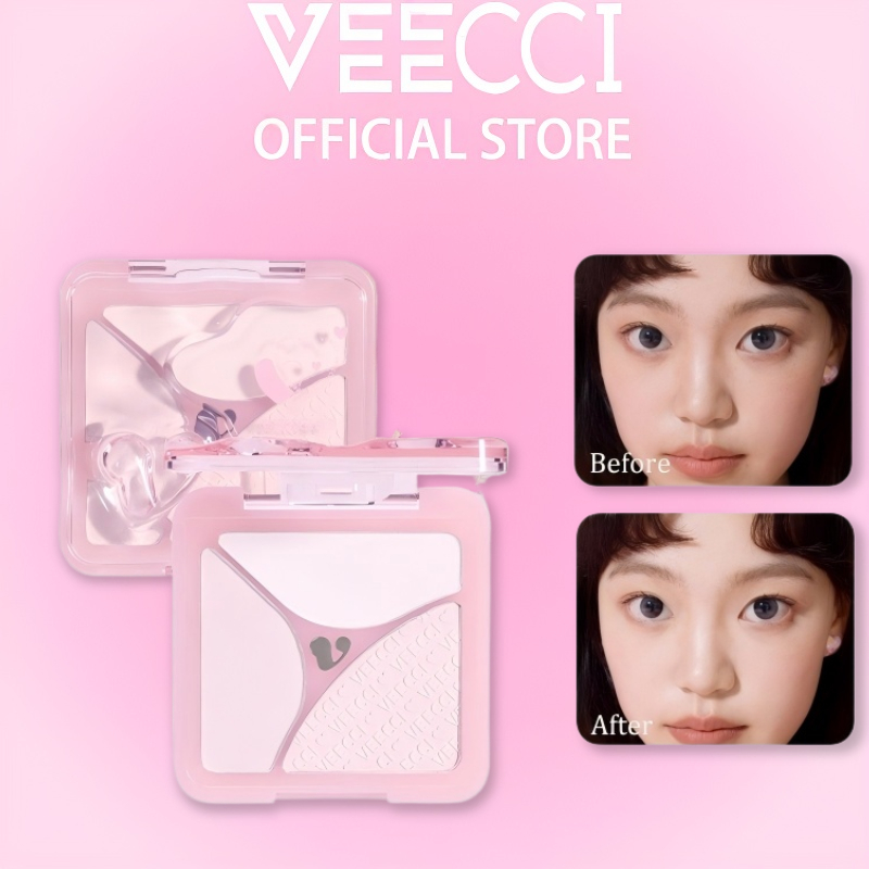 VEECCI ไฮไลท์พาเลต 3 ใน 1 ไฮไลท์ Matte Pearlescent ช่วยให้ผิวสว่างขึ้น หลายวัตถุประสงค์ (7.5g)