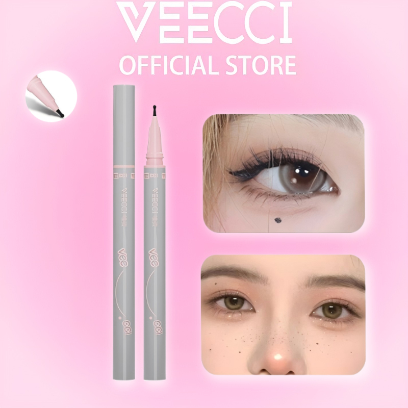 VEECCI อายไลเนอร์ หัวกลม ไฝปลอม กระปลอม ธรรมชาติ ติดทน ปากกาจุดไฝ ธรรมชาติ กันน้ำ 0.55ml VEECCI ปากกาจุดไฝ ปากกาจุดน้ำตา ติดทนนาน ไม่ซีดจาง เป็นธรรมชาติ และอเนกประสงค์ สำหรับใช้แต่งหน้า VEECCI eye liner