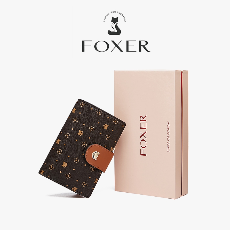 Foxer กระเป๋าสตางค์สุภาพสตรี ดีไซน์นูน ทันสมัย ทนทาน