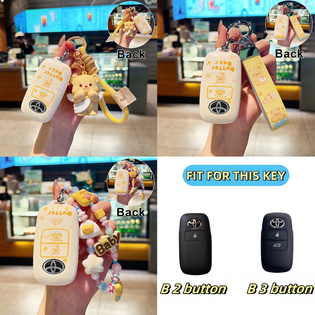 ฝาครอบกุญแจรถสําหรับ Toyota Yaris Vios Raize Veloz 2022 - 2024 AVANZA Wigo 2023 - 2025 รถ Key Holder Toyota Avanza Accessorie