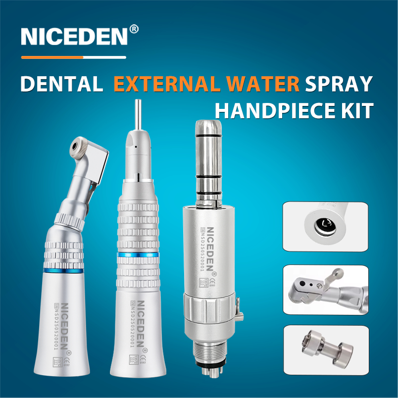 NICEDEN Dental Air Turbine Diagonal Low Speed Dental Surgical Products เครื่องขัดไฟฟ้า