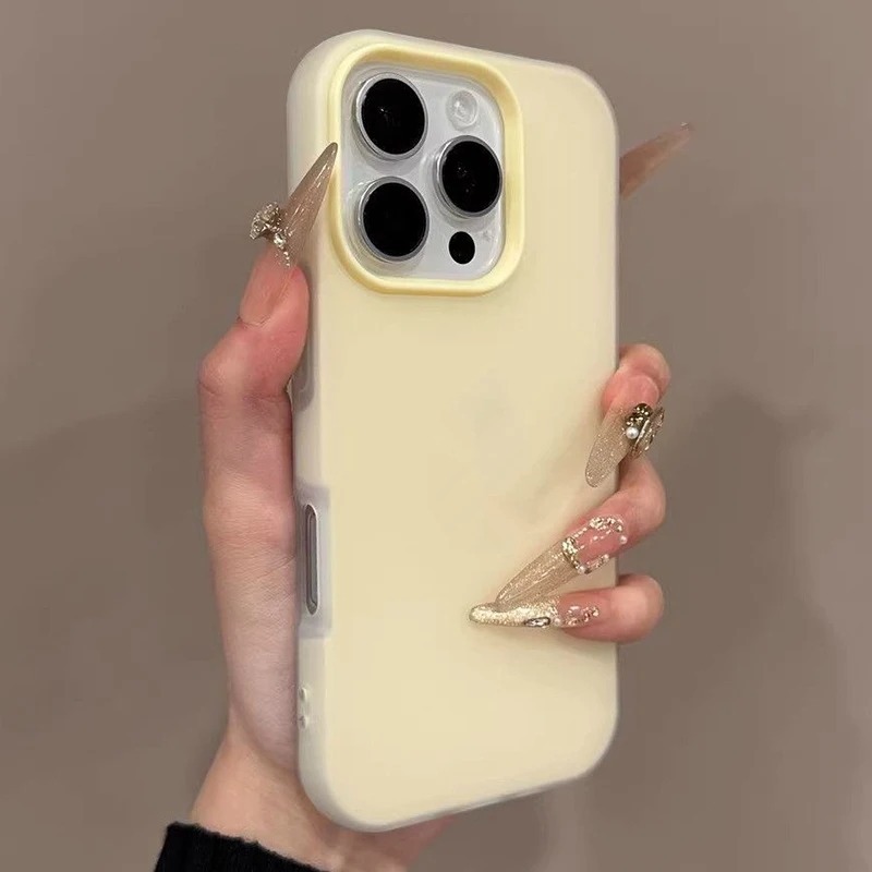 Soft Matte Candy เคสโทรศัพท์สําหรับ Iphone 11 13 12 Pro Max 16 15 14 Pro Max 16e XR X XS 7 8 Plus กันกระแทก