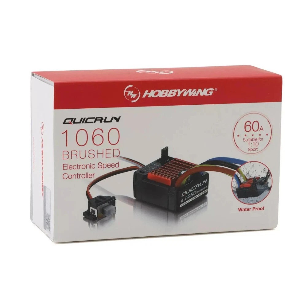 Hobbywing QuicRun WP 1060 60A ESC ควบคุมความเร็วอิเล็กทรอนิกส์สําหรับ RC 1: 10 รถบรรทุกรถยนต์