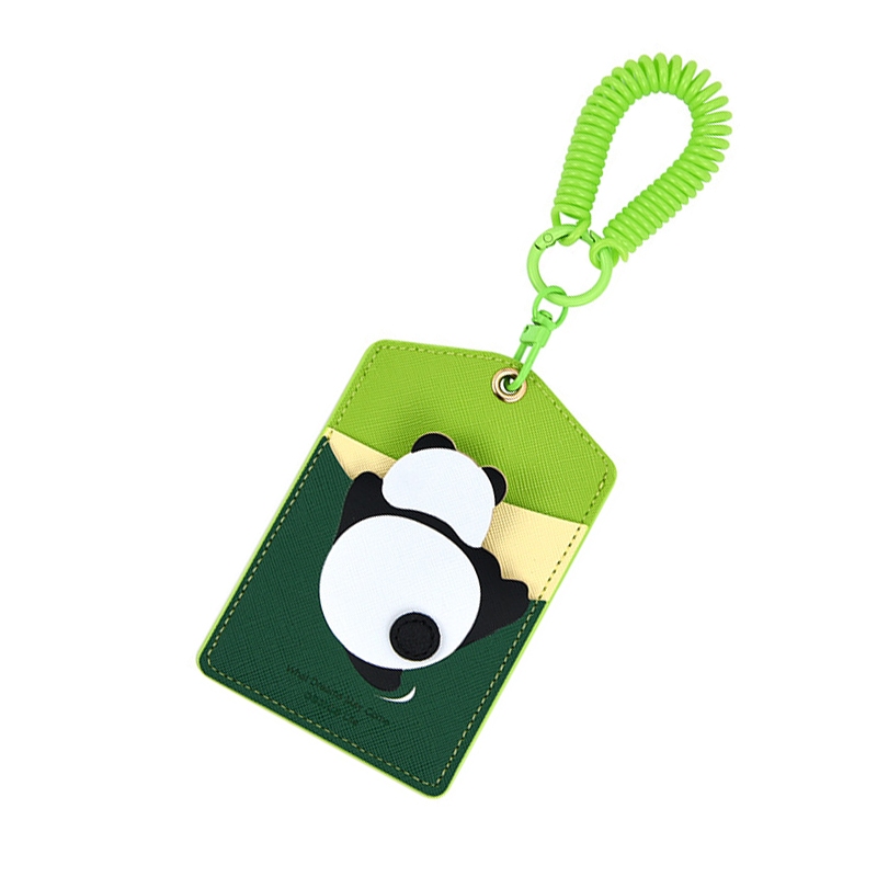 ที่ใส่บัตรประชาชนสัตว์น่ารัก Stundet School ID การ์ดทํางานรถบัสการ์ดธนาคารผู้ถือแนวตั้ง