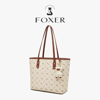 FOXER กระเป๋าถือ สไตล์เรียบง่าย ลายพิเศษ ขนาดใหญ่ ความจุมาก …