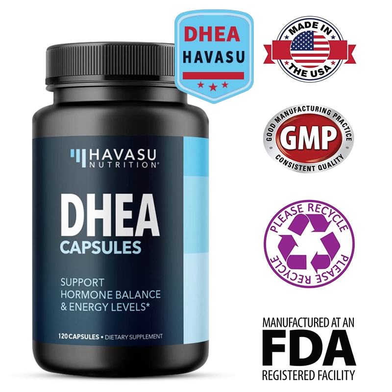 DHEA อาหารเสริมสําหรับฮอร์โมนปรับสมดุล - พลังงานสําหรับผู้ชายและผู้หญิง - แคปซูล DHEA สําหรับอารมณ์แ