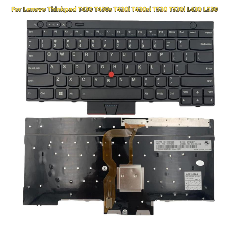 แป้นพิมพ์แล็ปท็อป US ใหม่สําหรับ Lenovo Thinkpad T430 T430s T430i T430si T530 T530i L430 L530 Non-Ba