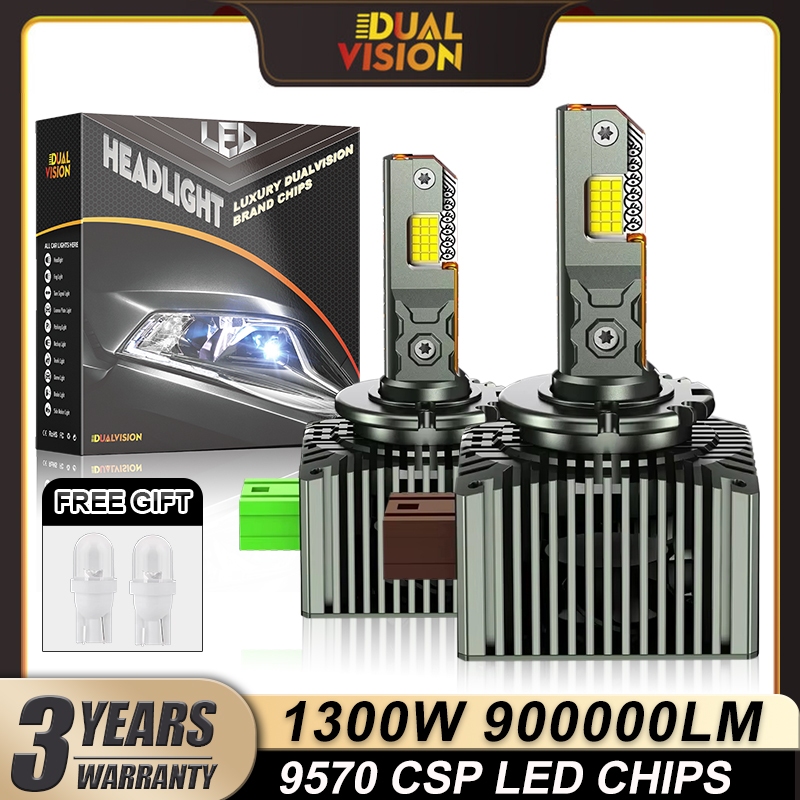 Daulvision D3S D1S LED Canbus ไฟหน้า HID Plug & Play D2S D4S D5S D8S Reflektory D1R สองด้าน CSP ชิปร