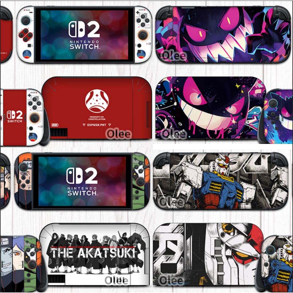 สติ๊กเกอร์สําหรับ Nintendo Switch 2 2025 รุ่นครบชุดป้องกันสําหรับคอนโซล Switch 2 และ Joycon & Dock & Grip