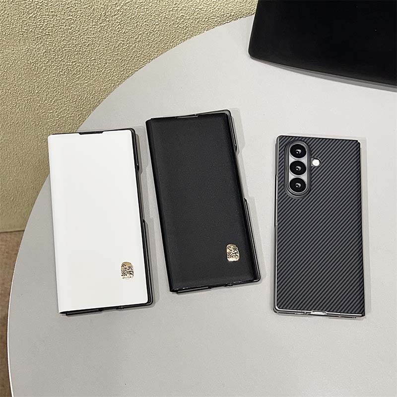 ZFold7 สําหรับ Samsung Galaxy Z พับ 7 Z พับ 6 Z พับ 5 Z พับ 4 ฝาครอบหนัง PU กันกระแทกโทรศัพท์มือถือกรณี