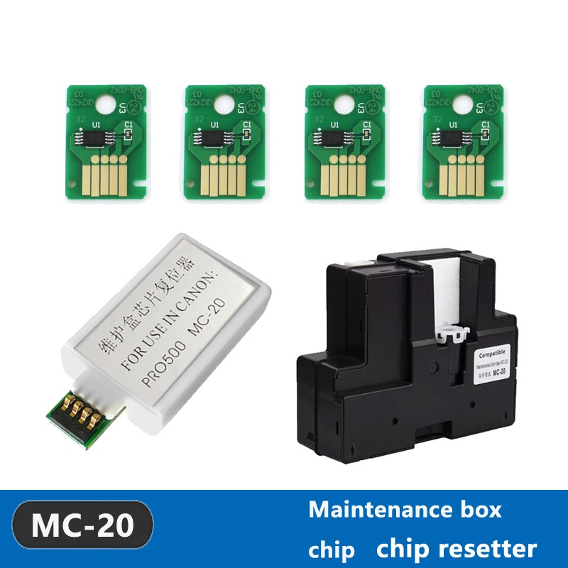 MC-20 0628C002AA กล่องบํารุงรักษาพร้อมชิปสําหรับ Canon imagePROGRAF PRO-1000 PRO-500 PRO1000 PRO500 