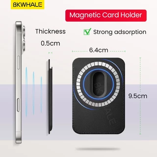 BKWHALE แม่เหล็กโปร่งใสเคสโทรศัพท์สําหรับ iPhone 15 PRO MAX 14 PRO MAX 13 PRO MAX 12 PRO MAX 11 PRO MAX พร้อมแม่เหล็กผู้ถือบัตร Clear ปกหลังกันกระแทกปลอก