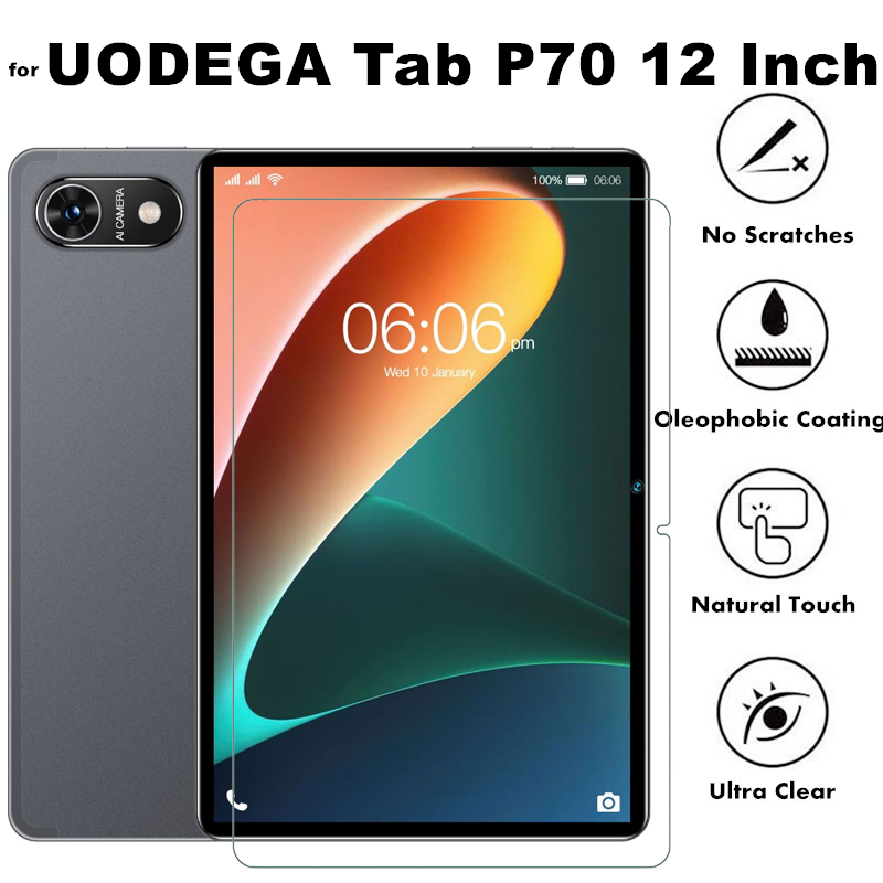 for UODEGA Tab P70 Tablet 12 Inch Android13 9H Tempered Glass Scratch Resistant Screen Protector