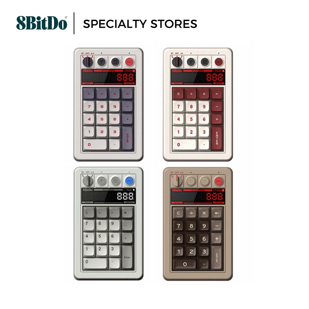 8BitDo Retro 18 Mechanical Wireless Numpad สําหรับ Windows & Android (B5HB)