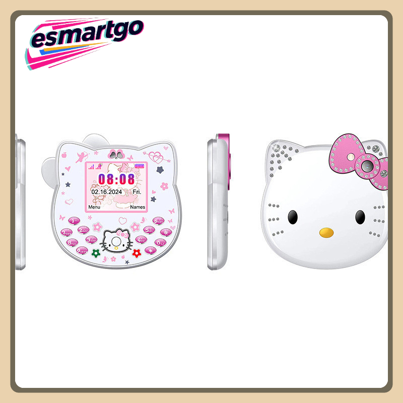 ​​โทรศัพท์มินิ Hello Kitty แบบน่ารัก รุ่น I168​​ ​​โทรศัพท์การ์ตูน ของเล่นเด็กหญิง ของขวัญวันเกิดสุดน่ารัก​