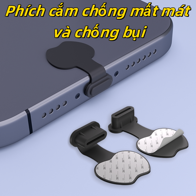 Anti-lost โทรศัพท์มือถือพอร์ตชาร์จปลั๊กป้องกันฝุ่นเหมาะสําหรับ Apple 15 Android Huawei Xiaomi Type-c สติ๊กเกอร์ป้องกันฝุ่นกันน้ํา