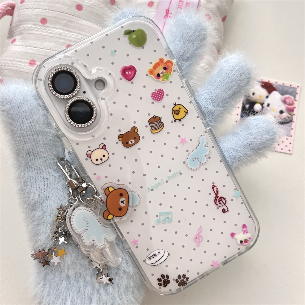 สําหรับIphone Case 16 Pro Max 15 Pro Max 14 Pro Max Wings Wave Point Easy Bearเคสโทรศัพท์