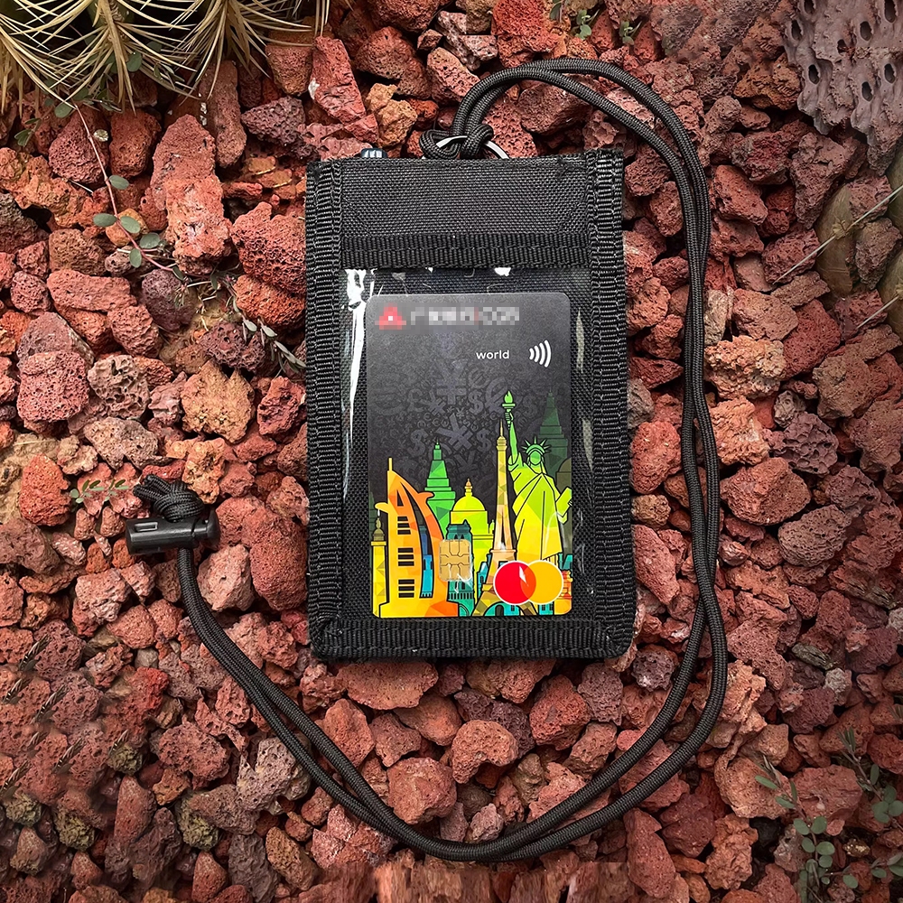กลางแจ้ง Multi-Function Card Holder Badge Workplate ID Holder น้ําหนักเบาผู้ชายผู้หญิงผู้ถือบัตรกระเป๋าใส่เหรียญ