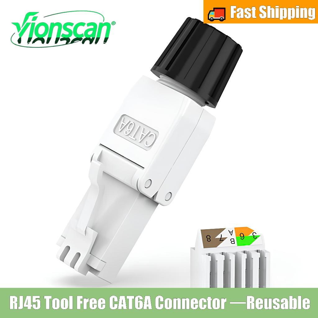 Vionscan RJ45 Connector Toolless丨เครื่องมือฟรีสําหรับ CAT8 CAT7 CAT6A CAT6