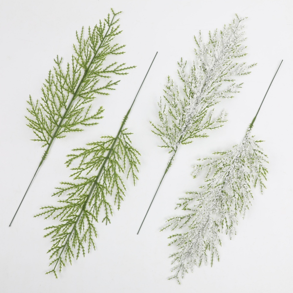 10 ชิ้นสาขาสนคริสต์มาสตกแต่งจําลองพืชสีเขียวประดิษฐ์ DIY ของขวัญตกแต่งต้นคริสต์มาส Garlands เครื่องป
