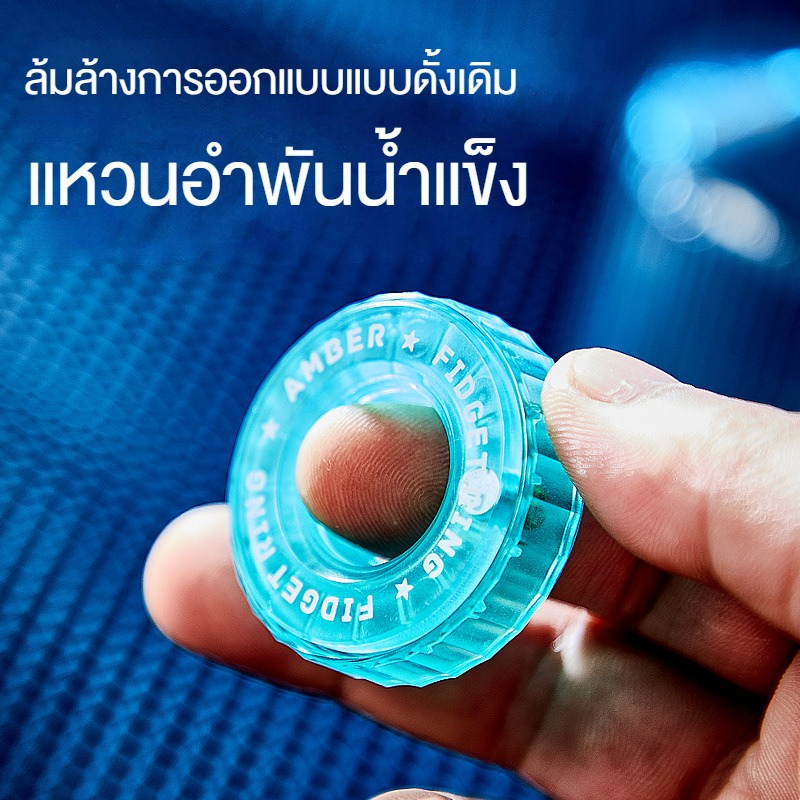 ของเล่นคลายเครียดแหวนอำพันน้ำแข็ง รัตเช็ต ดิงดิง ฟิดเจ็ตสปินเนอร์ การ์ดกดกลไก เหรียญป๊อป