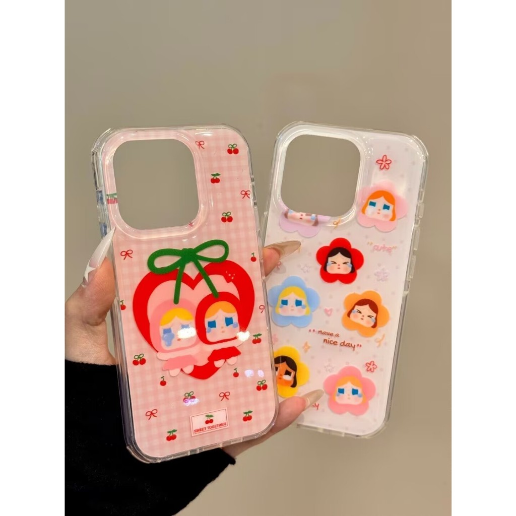 ขายร้อน,เชอร์รี่และดอกไม้Crybabyฝาครอบโทรศัพท์,สําหรับiPhone 17Promax 17Pro 17 16 15 14 13Promax 13Pro 13 12Promax 12Pro 12 11
