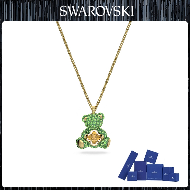 SWAN Teddy Heart Bear Necklace Simple Light Luxury Gift