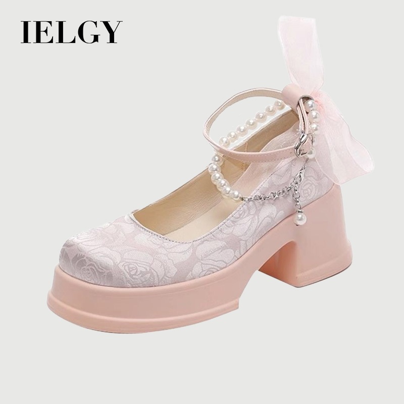 IELGY ใหม่จีนพิมพ์แพลตฟอร์ม พื้นรองเท้า ผู้หญิง แมรี่ เจน รองเท้าอเนกประสงค์แฟชั