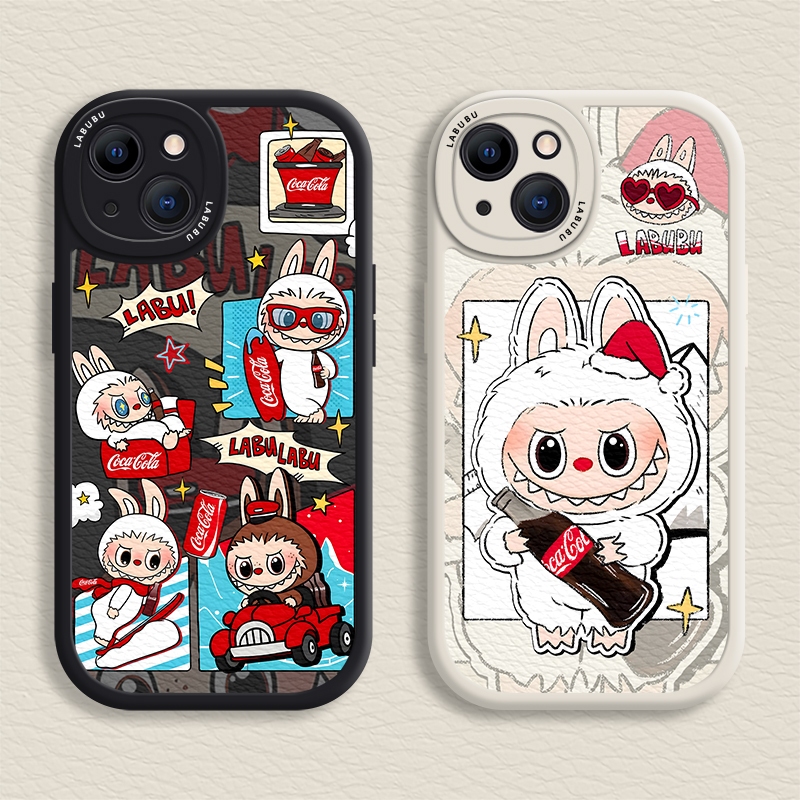 LABUBU เคส iPhone สําหรับ 16 / 15 / 14 / 13 / 12 / 11 Promax CocaCola Soft Casing สําหรับ iPhone 7 /