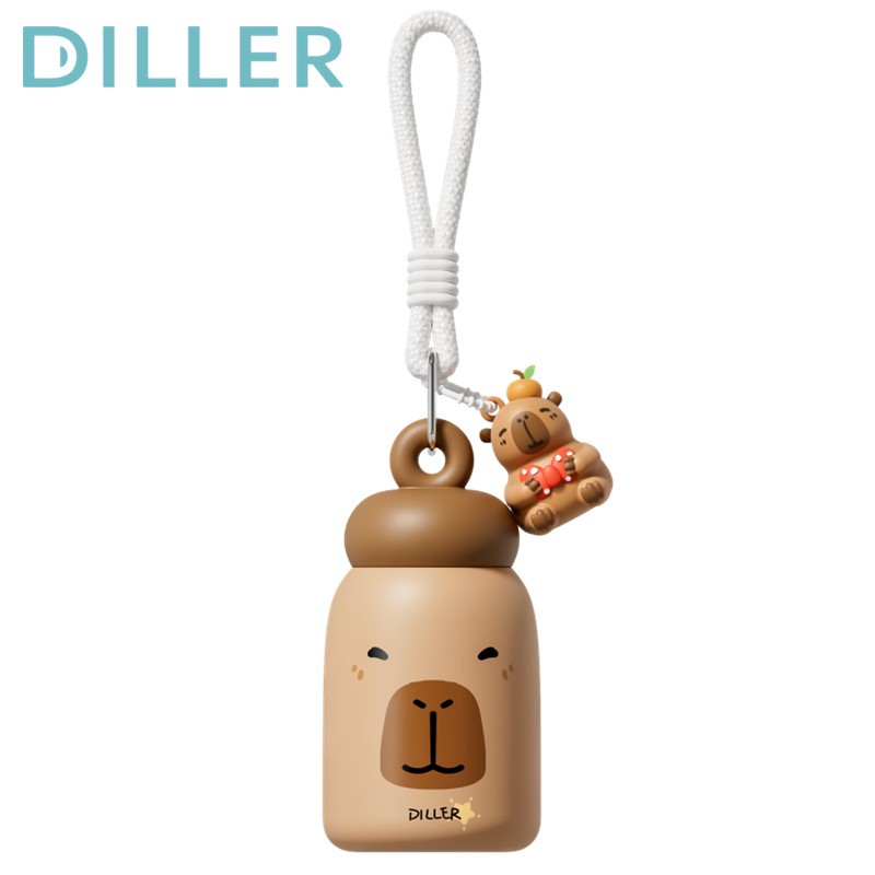 Diller Mini Capybara กระติกน้ําสูญญากาศ Thermos 316 สแตนเลสดื่มขวดน้ําน่ารัก 270ml D9456