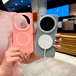 Sunyi สําหรับ X300 X200 Ultra VIVO X100 S Pro X200 Pro mini X200S เคสซิลิโคนสีพาสเทลแม่เหล็ก - กันกระแทกและป้องกันการเหลือง